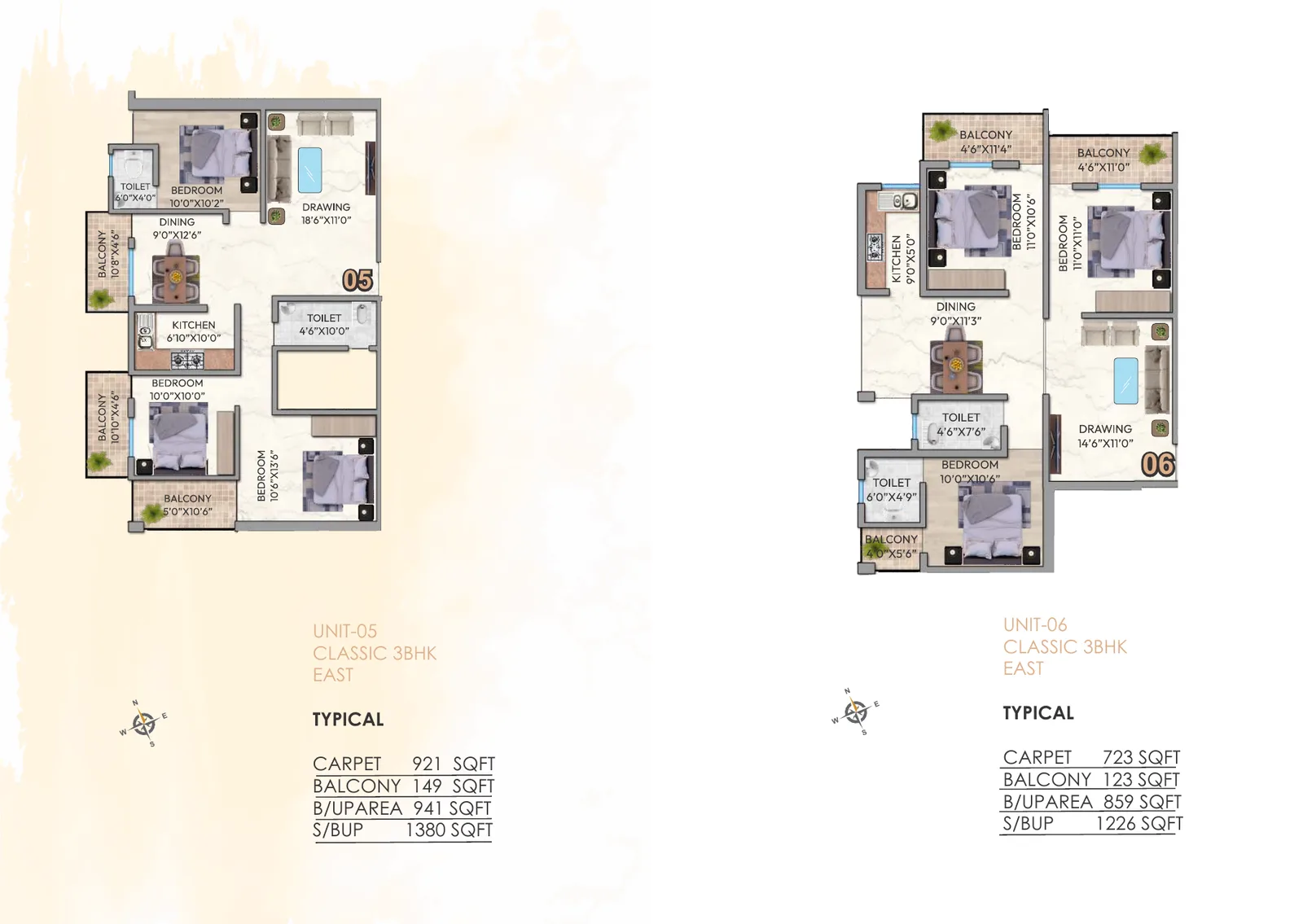 Ara City Center unit plans 05 and 06